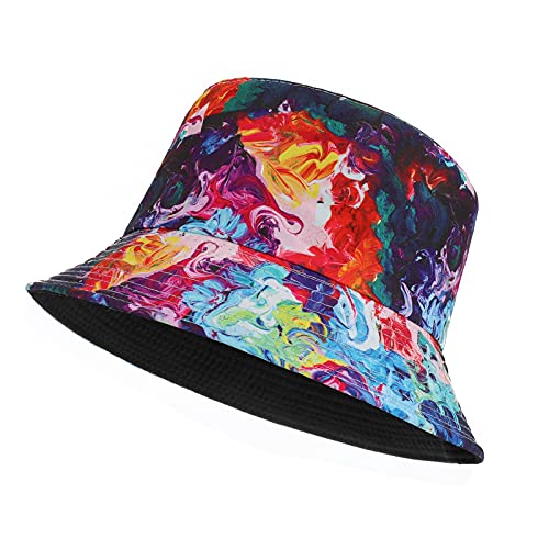 MengPa Unisex Bucket Hat Men Women Summer Travel Sun Fisherman Hats Reversible