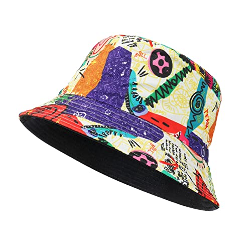 MengPa Unisex Bucket Hat Men Women Summer Travel Sun Fisherman Hats Reversible