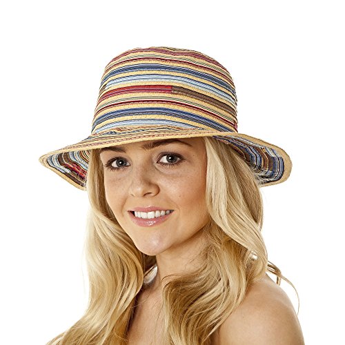 i-Smalls New Season for 2015 Ladies Narrow Brim Ribbon Braid Fashion Sun Hat