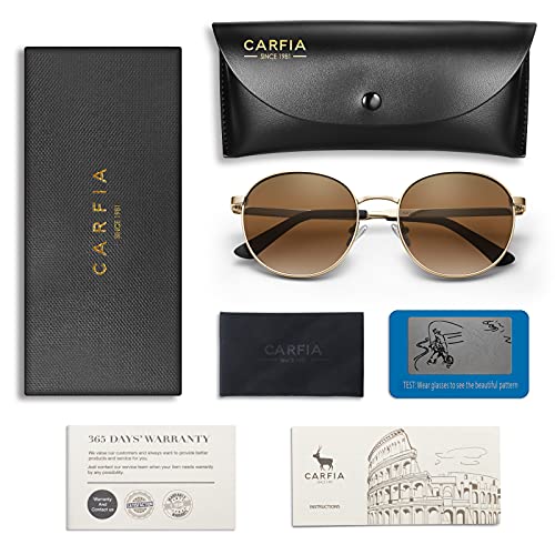 CARFIA Polarised Womens Sunglasses Vintage UV400 Protection Acetate Frame