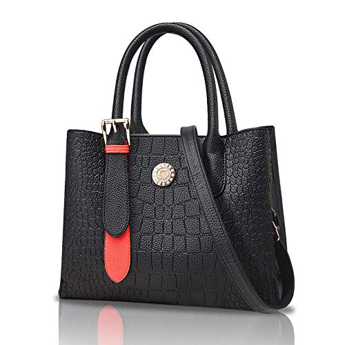 URAQT Womens Handbags, New Top Handle Bag, PU Leather Ladies Shoulder Bag Messenger Bag with Exquisite Metal Pendant, Fashion Tote Bag for Casual & Work, Mother's Day Gift