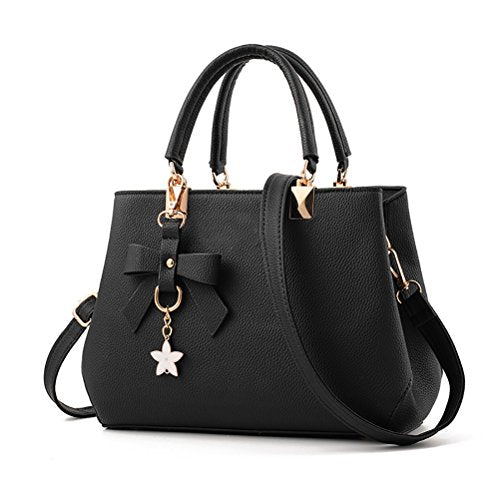 URAQT Womens Handbags, New Top Handle Bag, PU Leather Ladies Shoulder Bag Messenger Bag with Exquisite Metal Pendant, Fashion Tote Bag for Casual & Work, Mother's Day Gift