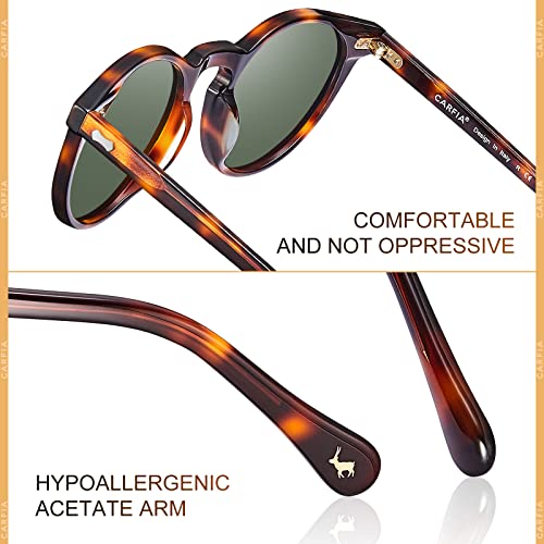 CARFIA Polarised Womens Sunglasses Vintage UV400 Protection Acetate Frame