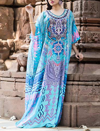 Bsubseach Chiffon Print Shirt Dress Beach Cover Up Loose Turn Down Collar Long Sleeve Bikini Kaftan Cover Ups for Swimwear Women