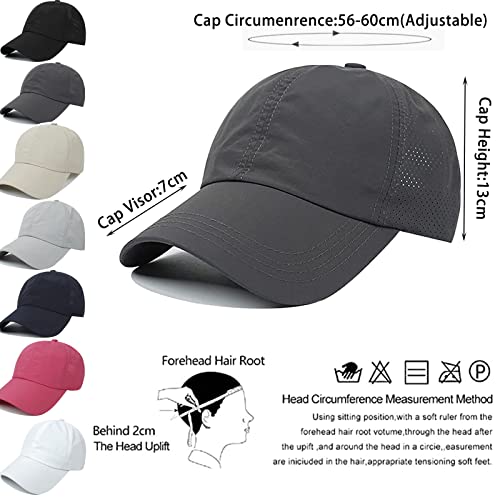 Womens Criss Cross Ponytail Baseball Cap,High Messy Bun Ponycap Quick Drying Mesh Outdoor Sports Hat with Ponytail Hole Adjustable Travel Summer Hat