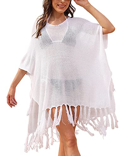 Women Swimsuit Cover Up Bathing Suit Kimono Long Beach Dress Floral Lace Bikini Swim Coverup Sun Protection Clothing