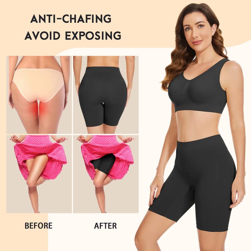 SIHOHAN Womens Slip Shorts Comfortable Short Pants Ultra Soft Seamless Long Briefs for Under Dresses Leggings and Yoga