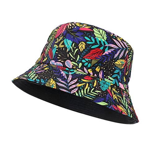MengPa Unisex Bucket Hat Men Women Summer Travel Sun Fisherman Hats Reversible