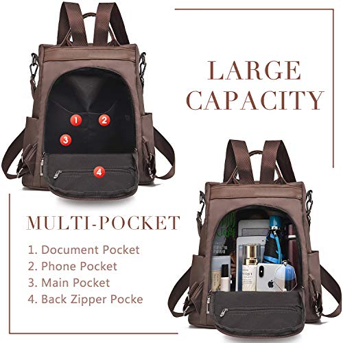 Charmore Women Backpack Ladies Rucksack Waterproof Nylon School bags Anti-theft Dayback Shoulder Bags