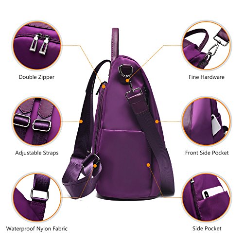 Charmore Women Backpack Ladies Rucksack Waterproof Nylon School bags Anti-theft Dayback Shoulder Bags