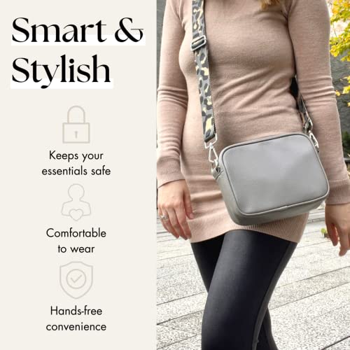 Lily England Ladies Cross Body Bag - Handbag with Adjustable Wide Strap & Gold Purse Chain - Multipurpose Shoulder & Crossbody Bags for Women
