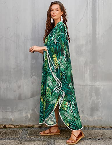 Bsubseach Swimsuit Cover Up for Swimwear Women Kaftan Dresses Summer Caftan with Drawstring