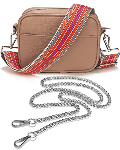 Lily England Ladies Cross Body Bag - Handbag with Adjustable Wide Strap & Gold Purse Chain - Multipurpose Shoulder & Crossbody Bags for Women