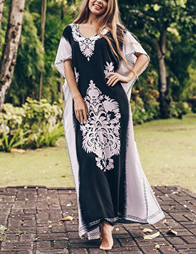 Bsubseach Swimsuit Cover Up for Swimwear Women Kaftan Dresses Summer Caftan with Drawstring