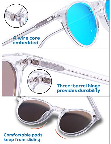 CARFIA Polarised Womens Sunglasses Vintage UV400 Protection Acetate Frame
