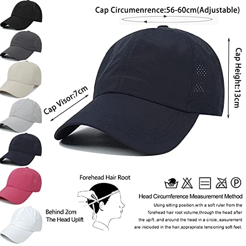 Womens Criss Cross Ponytail Baseball Cap,High Messy Bun Ponycap Quick Drying Mesh Outdoor Sports Hat with Ponytail Hole Adjustable Travel Summer Hat