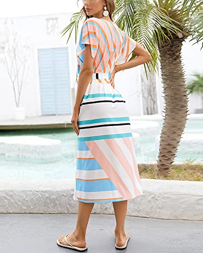 Women Swimsuit Cover Up Bathing Suit Kimono Long Beach Dress Floral Lace Bikini Swim Coverup Sun Protection Clothing