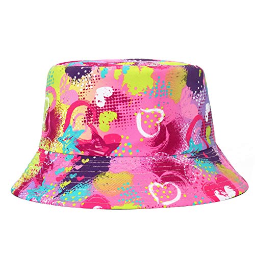 MengPa Unisex Bucket Hat Men Women Summer Travel Sun Fisherman Hats Reversible