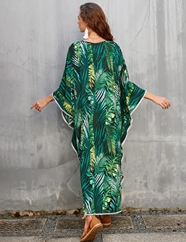 Bsubseach Swimsuit Cover Up for Swimwear Women Kaftan Dresses Summer Caftan with Drawstring