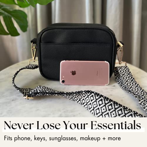 Lily England Ladies Cross Body Bag - Handbag with Adjustable Wide Strap & Gold Purse Chain - Multipurpose Shoulder & Crossbody Bags for Women
