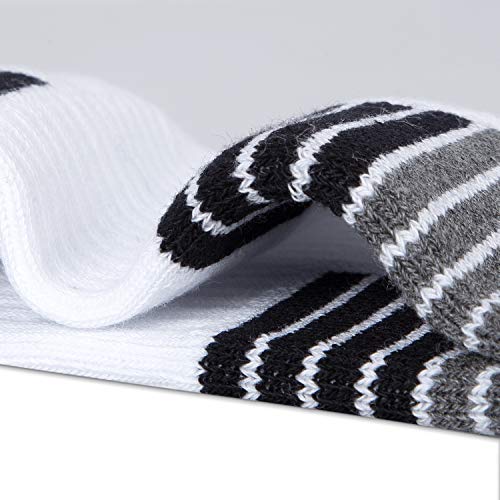 coskefy Cotton Sports Socks Cushioned Running Socks Trainer Socks for Men Women Walking Hiking Trekking Socks, 6 Pairs x black