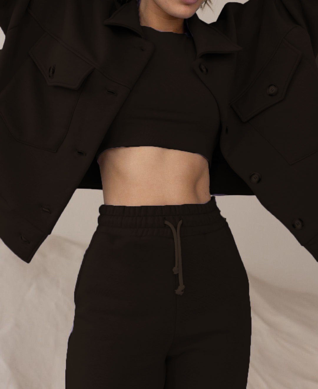 NINA  SHACKET STYLE 3 PIECES LOUNGEWEAR SET