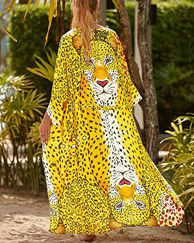 Women Swimsuit Cover Up Bathing Suit Kimono Long Beach Dress Floral Lace Bikini Swim Coverup Sun Protection Clothing