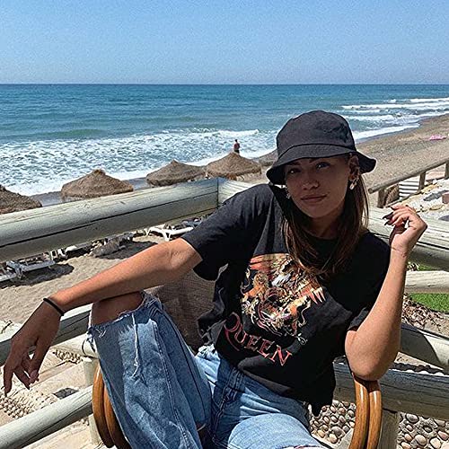 Anycosy Cotton Bucket Hat Women Summer Outdoor Floppy Sun Cap Packable with Big Wide Brim