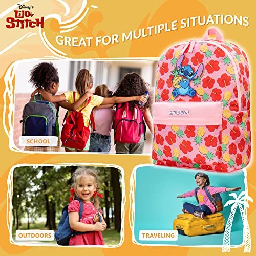 Disney Backpack for Girls, Stitch School Bags for Girls