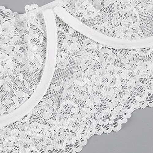Lingerie Set Love Honey Lingerie Set Long Sleeve Stockings for Women Lingerie Sets for Women UK White Black Bodysuit Women Plus Size Valentines Day Sales Clearance