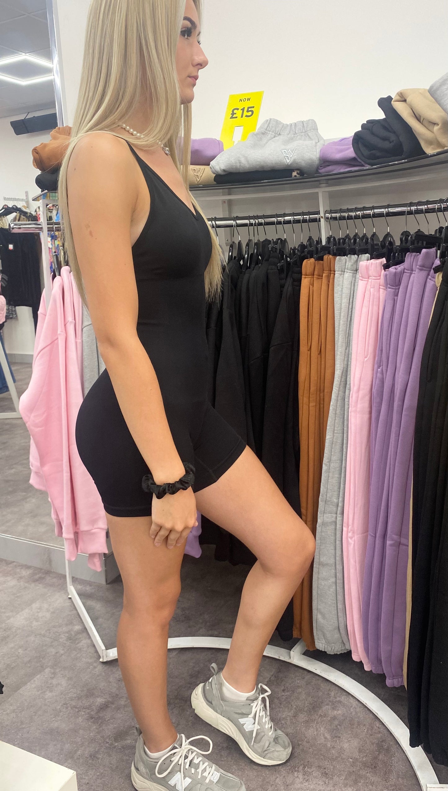 NINA - SLEEVELESS (UNITARD Style )  RIB KNIT Playsuit