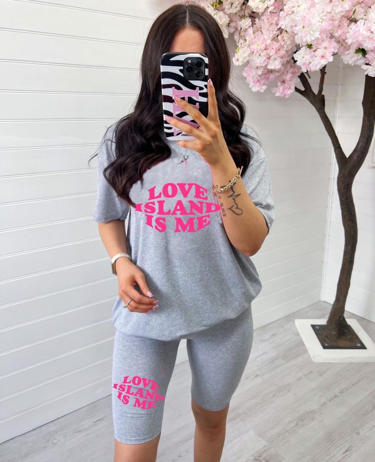 YOUR LOVE ISLAND - GREEN BAGGY TOP & CYCLING FIT SHORTS