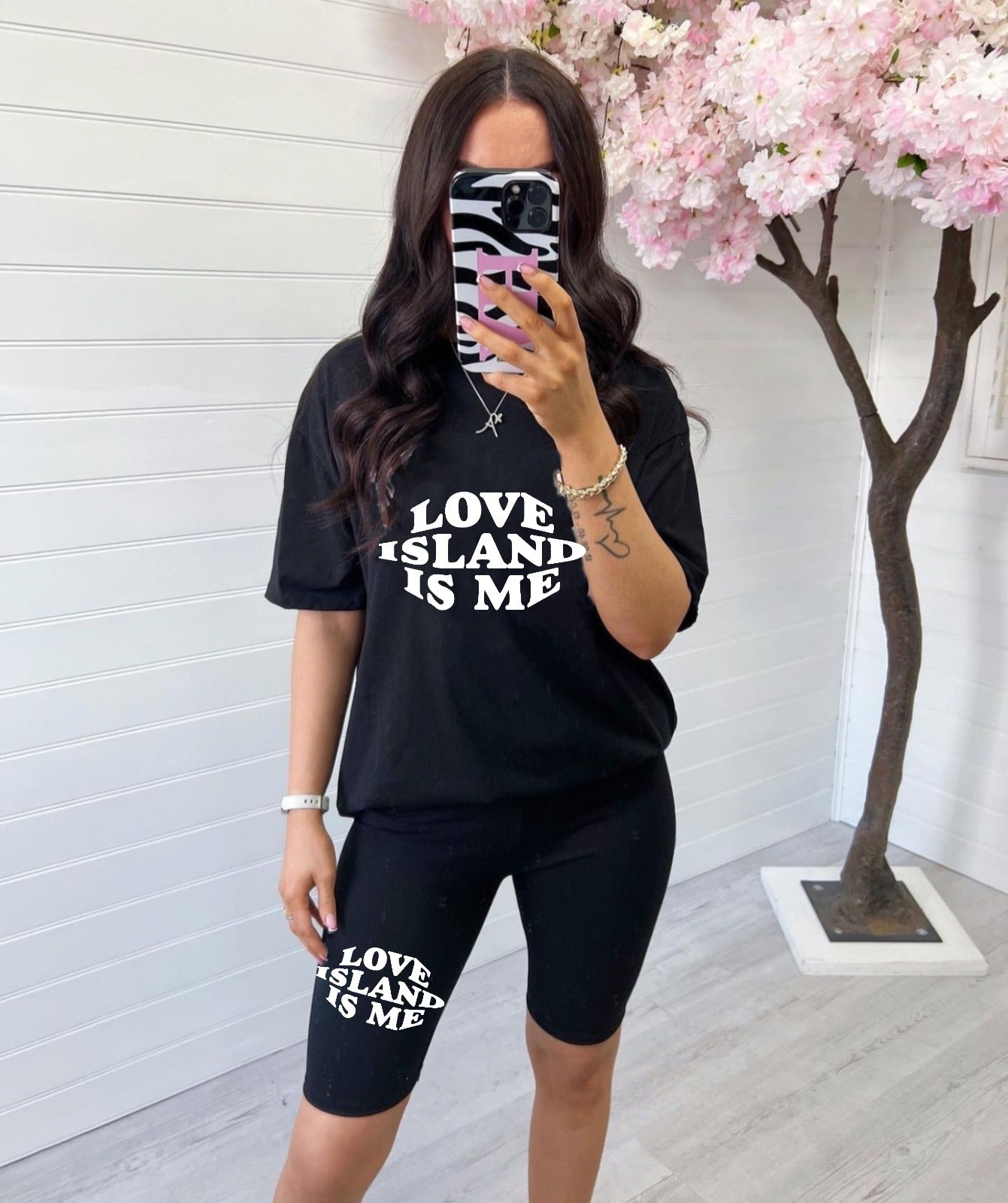 YOUR LOVE ISLAND - GREEN BAGGY TOP & CYCLING FIT SHORTS