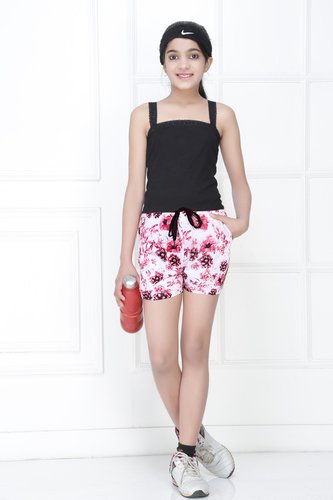 Pink Florel Shorts