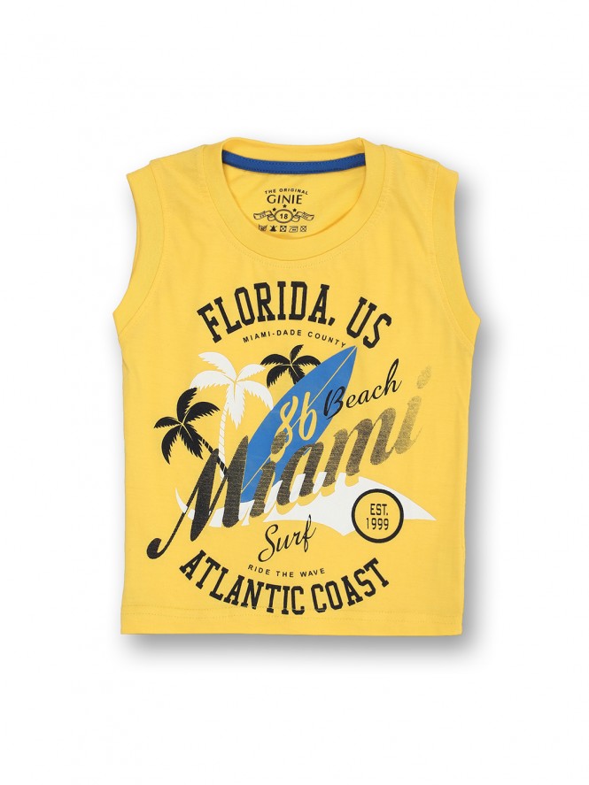 Kids Junior Boys Sleeve Less T-Shirt